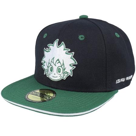 Difuzed - My Hero Academia Mha Black/Green Snapback Adjustable Black Cap - @ Hatstore