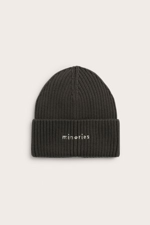 Kappahl | Czapka z dzianiny, z haftem | Brązowy