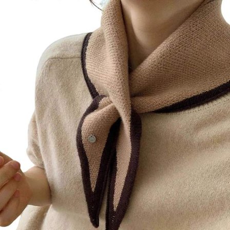 Hudvennlig halsklede mykt stoff strikket krysset hals skjerf vintervarme for sensitiv hudpleie vinrød