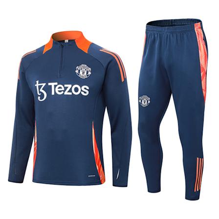 2425 Nya Spanien Portugal Brasilien Vuxen Långärmad Fotbollsträning Uniform Set Manchester United/Royal Blue S