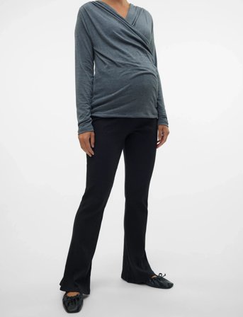 Vero Moda Maternity Vmmlavender Hw Flared Leggings Noos - Black - M