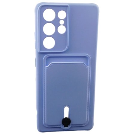 Samsung Galaxy S21 Ultra Case - Microfiber Silicone with Card Holder