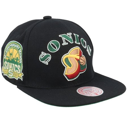 Mitchell & Ness - NBA Schwarz Snapback Cap - Seattle Supersonics My Squad Black Snapback @ Hatstore