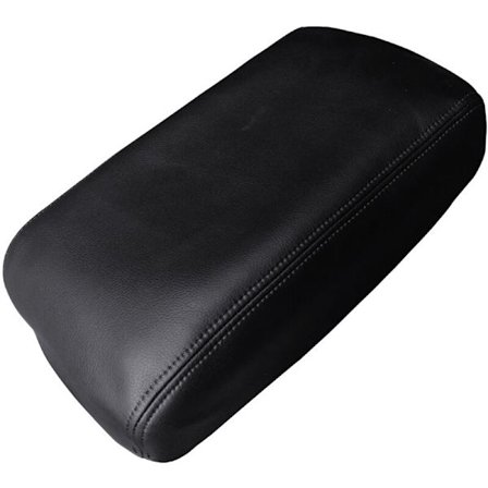 For 2009-2014 Bil Mikrofiber Lær Midtkonsoll Armlene Panel Deksel Trim Beskytter Svart +