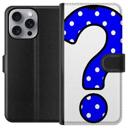 Kompatibelt Lommeboketui til Apple iPhone 16 Pro Max Spørsmålstegn Fyndiq og CDON