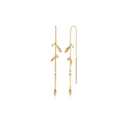 Sif Jakobs, Earrings Vulcanello Chain Geel, Dames, Maat:ONE Size
