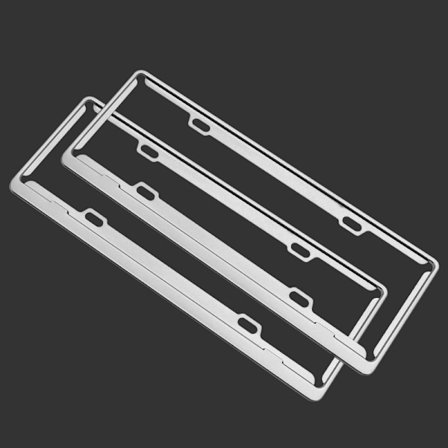 Två bilar kolfiber aluminiumlegering registreringsskylt ram registreringsskylt ram - [utan bil logotyp LOGO registreringsskylt ram] - sandblästrat 