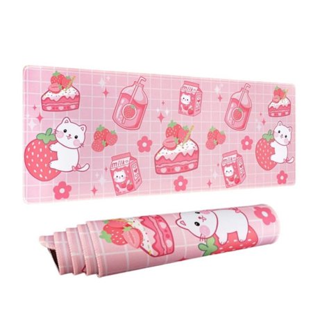 Kawaii Gaming Musemåtte Sød Skrivebordsmåtte i Gummi