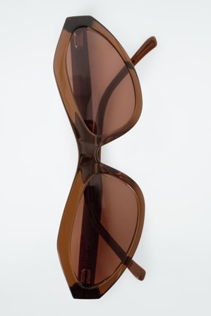COS Women's Occhiali Da Sole Cat-Eye Angolari in Marrone