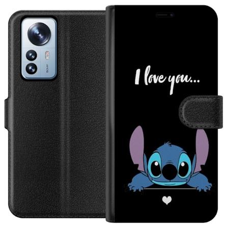 Xiaomi 12 Pro Lompakkokotelo Stitch Min Rakastan Sinua