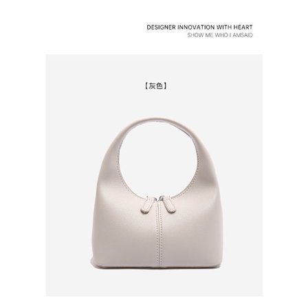 Enkel nisjeveske for kvinner, ny high-end materialhåndveske, fransk armhuleveske, frisk, moteriktig og allsidig halvmåneveske