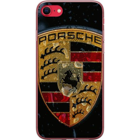 Kompatibelt Mobildeksel til Apple Apple iPhone SE (2022) Porsche logo plakat luksusbilmerke krest sportsbil emblem Stuttgart klassisk retro design bil