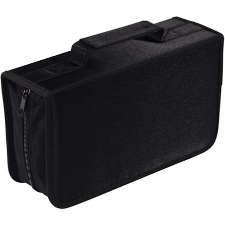 CD/DVD-etuiholder, 128 kapacitet CD VCD mediemappe, opbevaring, holder, hæfte, arrangør - sort