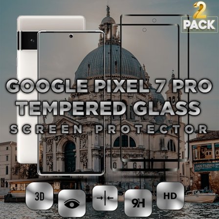 2-Pack Google Pixel 7 Pro - Härdat Glas 9H - Super kvalitet 3D