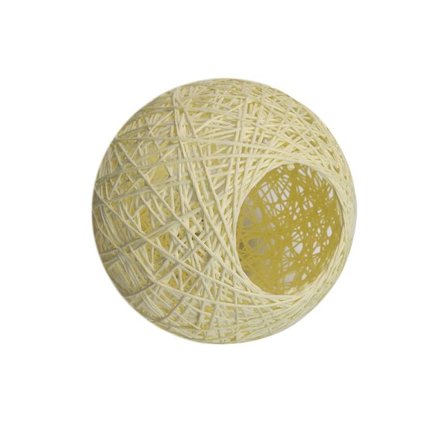 Orange bambu-, rotting- och hampboll pendellampa; unikt designad sfärisk rottingbo-formad lampskärm.