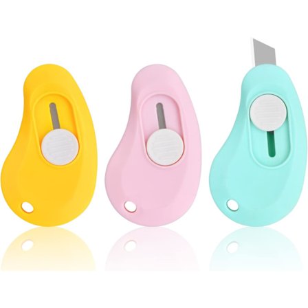 3 stycken plastbrevöppnare, effektiv mini-skärare med S,ZQKLA