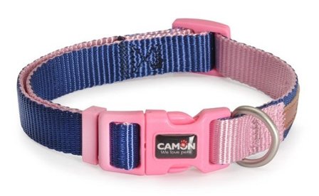 Camon Collare Regolabile Double Premium Blu/Rosa Per Cani