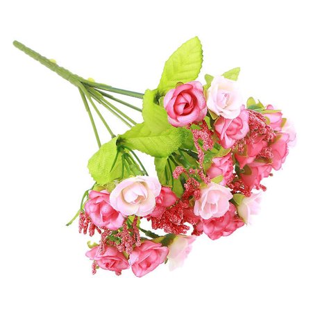 Kunstig Rose Enkelt Stængel Blomster Falske Planter Simulering Blomster Hjemmekontor Fotografi Rekvisitter(rosy)