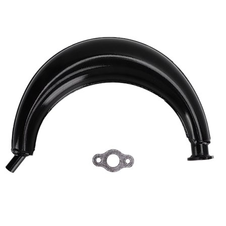 40mm 1.58 Tommers Halvmåne Eksos Lyddemper Rør Legert Stål for 2-takts 49cc 60cc 66cc 80cc Motorer Motorsykler