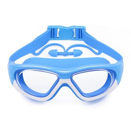 Simglasögon för barn Barn 3-14 år Wide Vision Anti-dim Anti-uv Poolglasögon med öronproppar Utomhussport Dykglasögon