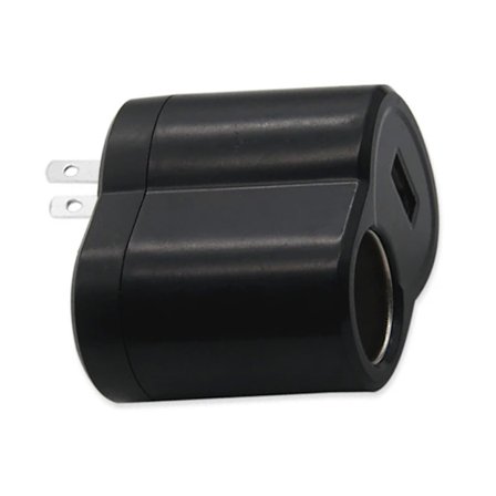 USB Billaddare Cigarettändaruttag 220V till 12V Omvandlare 12V0.5A/5V1A