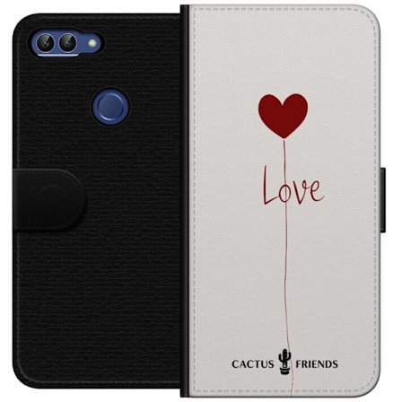 Yhteensopiva Lompakkokotelo Huawei Huawei P smart Cactus and Friends - Love Balloon Minimal