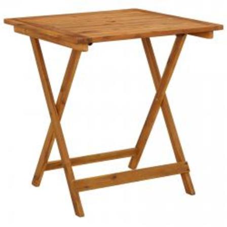 Vidaxl Hopfällbart Trädgårdsbord 70x70x75 Cm Massivt Akaciaträ Brun