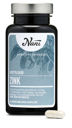 Nani Zink 60 kaps., Helse & Madvarer, Mineraler, Zink