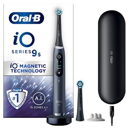 Oral-B iO 9s Eltandbørste Sort, Medicin & Pleje, Tandbørster, El-tandbørster