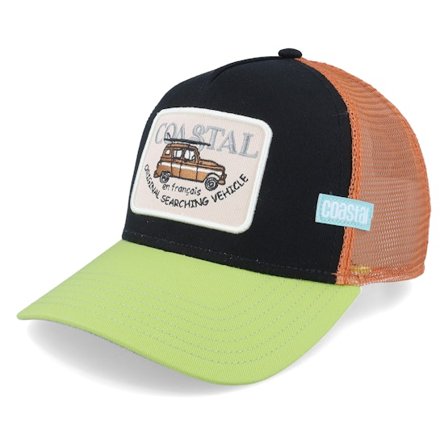 Coastal - Black trucker Czapka Z Daszkiem - Vehicle Francaise Black/Shilf Trucker @ Hatstore