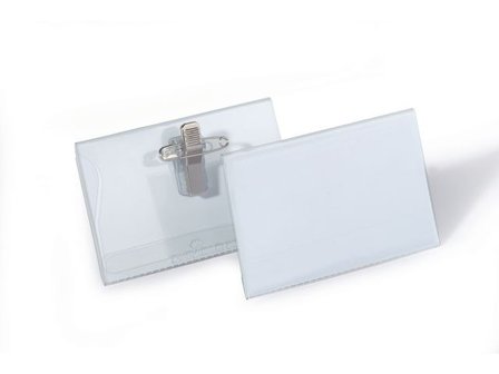 Durable Namnskylt 54x90 med nål/klämma 50/fp - Lyreco - Kontorsmöbler och inredning - Namnskyltar och korthållare - Namnbrickor