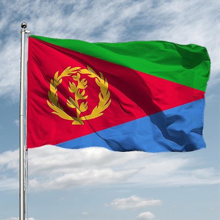 Mukautettu Eritrean lippu banneri 90x150cm Polyester ripustus Eritrean kansallislippuja Koristeluun KR (FMY)