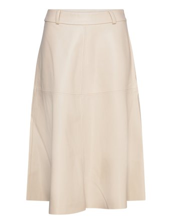 Veganibbimma Skirt Knælang Nederdel Cream Bruuns Bazaar