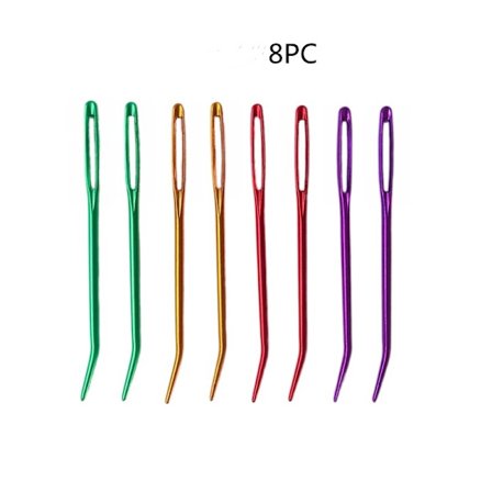 8 stk Big Eye Bent Nål Heklenåler