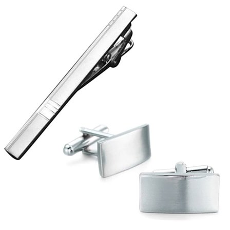 Slipsnål + Manschettknappar - Stilrena