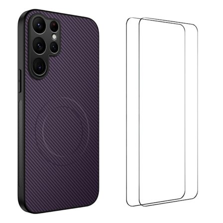 WANLONFENG Mobilskal till Samsung Galaxy S26 Ultra Kolfiber PC TPU - Lila