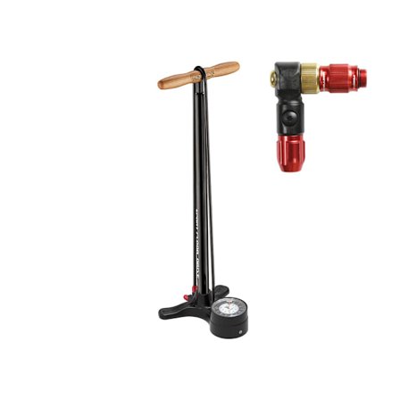 LEZYNE SPORT FLOOR DRIVE CHUCK PRO 220psi Cykelpumpe - Professionel Gulvpumpe i Sort