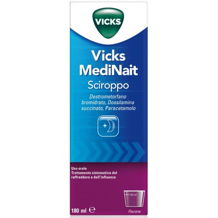 Vicks MediNait Sciroppo Contro I Sintomi Di Influenza Raffreddore