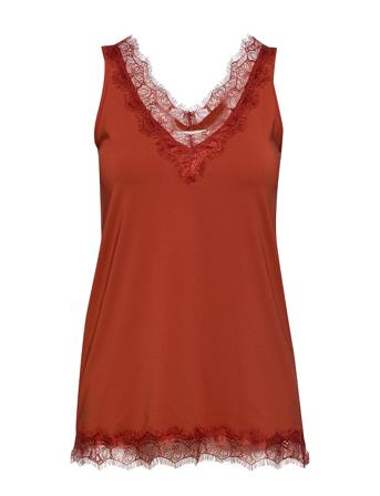 Top T-shirts & Tops Sleeveless Punainen Rosemunde