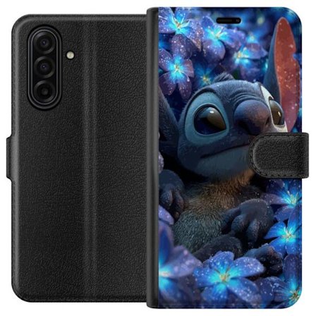 Kompatibel Tegnebogsetui til Samsung Samsung Galaxy A17 5G Stitch Blandt Blå Blomster