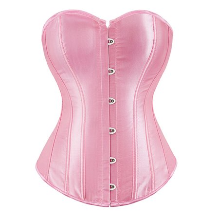 Korsetti Up Boned Waist Cincher Bustier Top Edessä Button Sexy