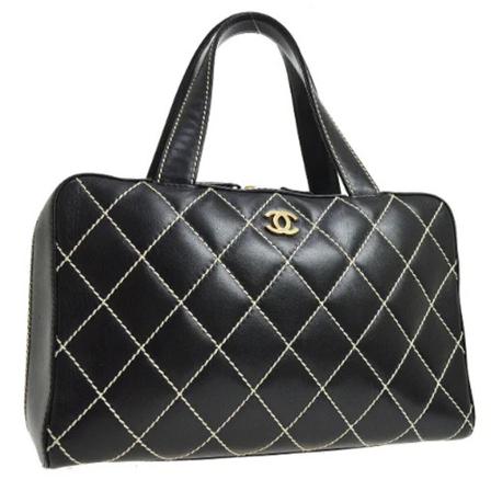 Chanel Vintage, Pre-owned Leather handbags Zwart, Dames, Maat:ONE Size