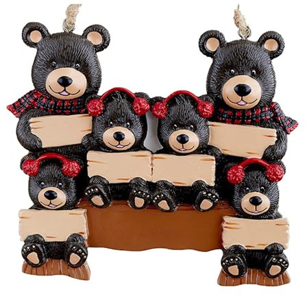 Juldekoration Björn Familj Hängande bitar Diy Namn Julgran Personlig berlockD