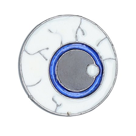 Cap Pins - Vit Tillbehör - Mini Eye Metal Enamel Pin @ Hatstore