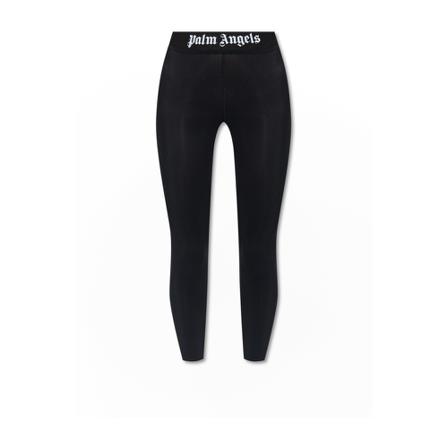 Palm Angels, Legginsy z logo Czarny, Kobieta, Rozmiar: S