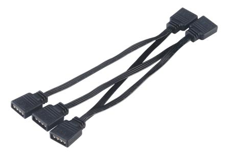 AKASA AK-CBLD05-40BK - forlengelseskabel for LED-stripelys - 4-pin intern strøm til 4-pin intern strøm - 40 cm