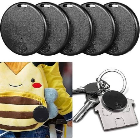 5-pak Bærbar GPS-tracker Mobil sporing Smart anti-tab enhed App-kontrol Sort
