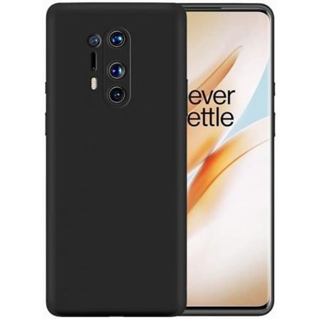 OnePlus 8 Pro Ultra-tynn myk gummibelagt matt svart deksel Black