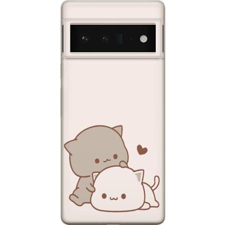 Google Pixel 6 Pro Gjennomsiktig deksel Kawaii Søte Katter
