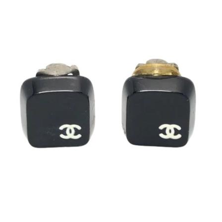 Chanel Vintage Pre-owned Metal reringe Sort, Dame Vintage Smykker, Størrelse: ONE Size